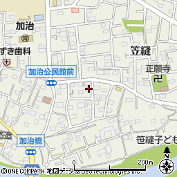 埼玉県飯能市笠縫50周辺の地図