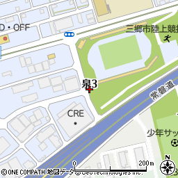 三郷市陸上競技場公園トイレ周辺の地図