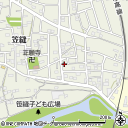 埼玉県飯能市笠縫190-9周辺の地図