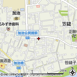 埼玉県飯能市笠縫54周辺の地図