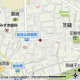 埼玉県飯能市笠縫54-4周辺の地図