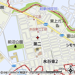 埼玉県富士見市水谷東2丁目周辺の地図