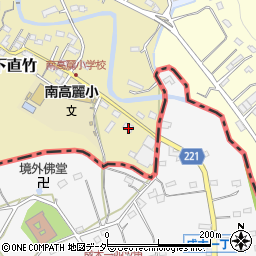 埼玉県飯能市下直竹17周辺の地図
