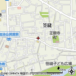 埼玉県飯能市笠縫46-1周辺の地図
