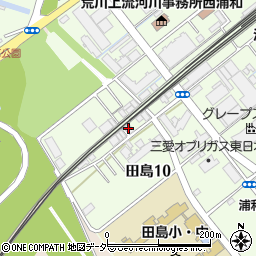 竹中瓦斯工事　浦和支所周辺の地図
