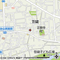 埼玉県飯能市笠縫91-13周辺の地図