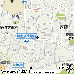 埼玉県飯能市笠縫61-7周辺の地図