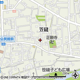埼玉県飯能市笠縫91-24周辺の地図