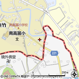 埼玉県飯能市下直竹10-1周辺の地図