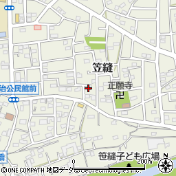 埼玉県飯能市笠縫91-1周辺の地図