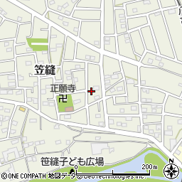 埼玉県飯能市笠縫181-4周辺の地図