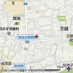 埼玉県飯能市笠縫61-1周辺の地図
