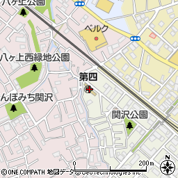 富士見市役所　関沢児童館周辺の地図