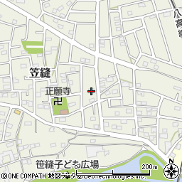 埼玉県飯能市笠縫180周辺の地図