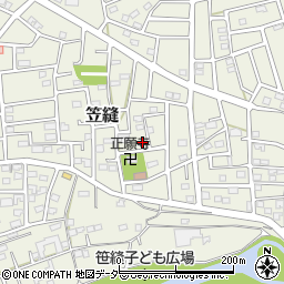 埼玉県飯能市笠縫183-4周辺の地図
