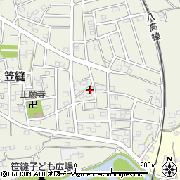 埼玉県飯能市笠縫197周辺の地図