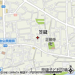 埼玉県飯能市笠縫90-10周辺の地図