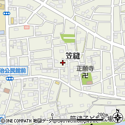埼玉県飯能市笠縫90-9周辺の地図