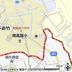 埼玉県飯能市下直竹1161周辺の地図