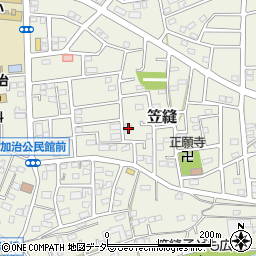 埼玉県飯能市笠縫86周辺の地図