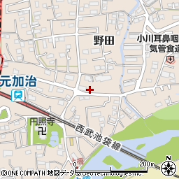 埼玉県入間市野田344周辺の地図