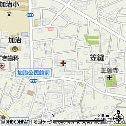 埼玉県飯能市笠縫83-1周辺の地図