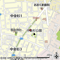 千葉県松戸市中金杉2丁目62周辺の地図