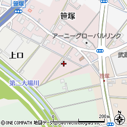 埼玉県三郷市笹塚154周辺の地図