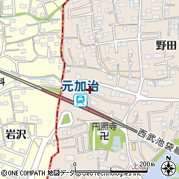 埼玉県入間市野田122周辺の地図