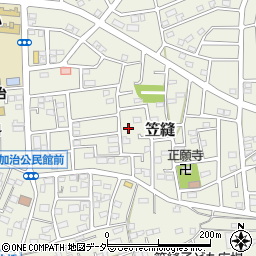 埼玉県飯能市笠縫87周辺の地図