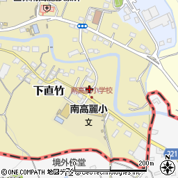 埼玉県飯能市下直竹52-3周辺の地図