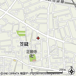 埼玉県飯能市笠縫279-1周辺の地図