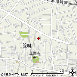埼玉県飯能市笠縫280-14周辺の地図