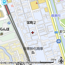 秋山畳店周辺の地図