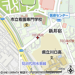 川口高校周辺の地図