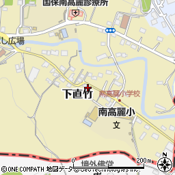 埼玉県飯能市下直竹105-1周辺の地図