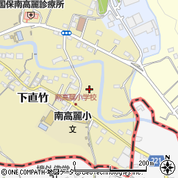 埼玉県飯能市下直竹43周辺の地図