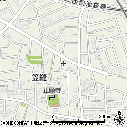 埼玉県飯能市笠縫279周辺の地図