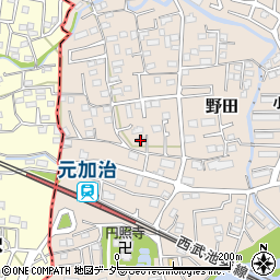 埼玉県入間市野田205周辺の地図