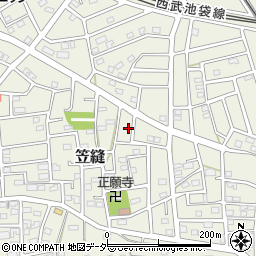 埼玉県飯能市笠縫280-10周辺の地図