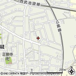 埼玉県飯能市笠縫267-19周辺の地図