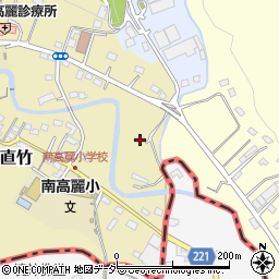 埼玉県飯能市下直竹1156-2周辺の地図
