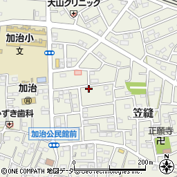 埼玉県飯能市笠縫77-2周辺の地図