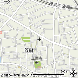 埼玉県飯能市笠縫280-8周辺の地図