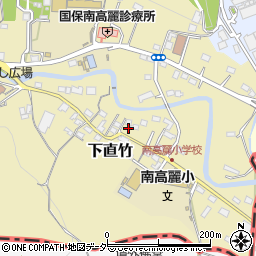 埼玉県飯能市下直竹62-13周辺の地図