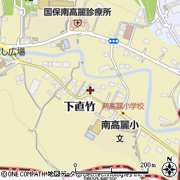埼玉県飯能市下直竹62周辺の地図