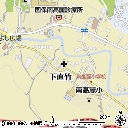 埼玉県飯能市下直竹62-5周辺の地図