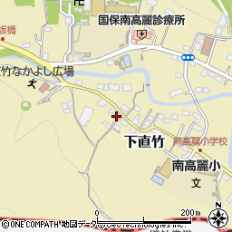 埼玉県飯能市下直竹90周辺の地図