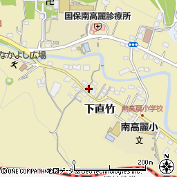 埼玉県飯能市下直竹66-1周辺の地図