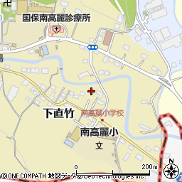 埼玉県飯能市下直竹57-1周辺の地図